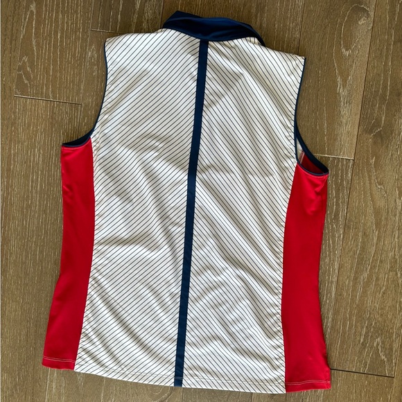 Red white & blue Lady Hagen size L golf shirt - Picture 2 of 4
